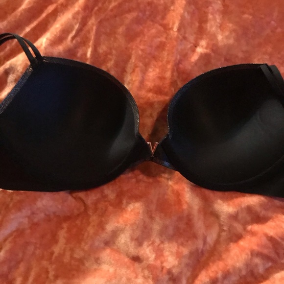 Metallic Black Victoria Secret Bra 34D - Picture 2 of 3